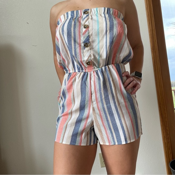 strapless romper - Picture 2 of 11
